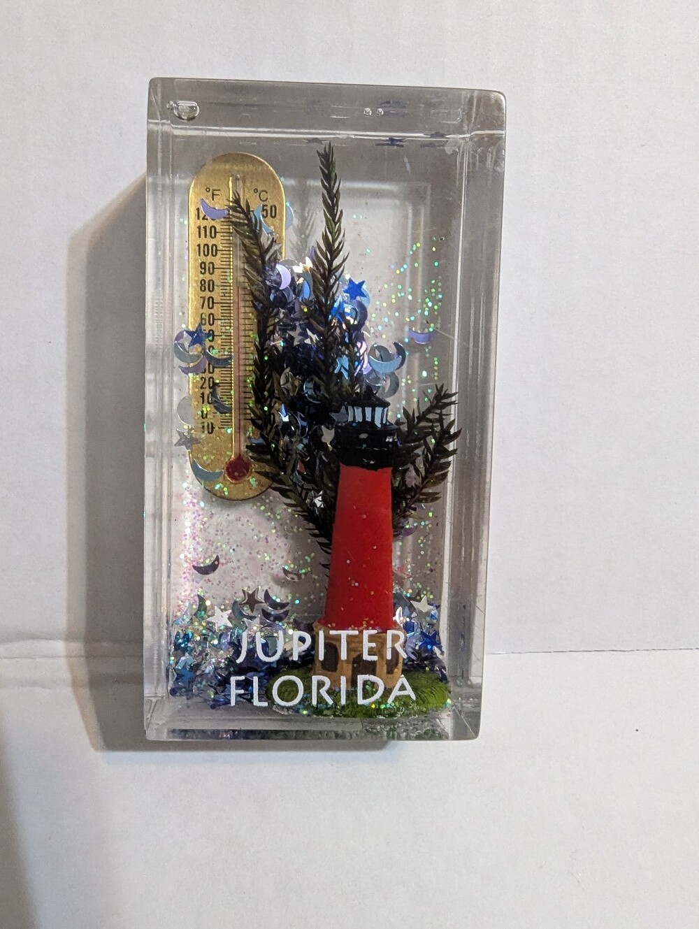 Vintage Thermometer Souvenier Jupiter  Florida Old Working Nautical stuff Gifts.